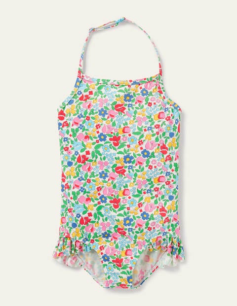 Halterneck Swimsuit - Multi Vintage Ditsy Floral