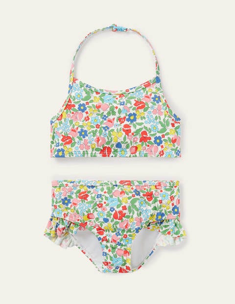 Bikini dos-nu - Motif petites fleurs vintage multi Bikini dos-nu - Motif petites fleurs vintage multi