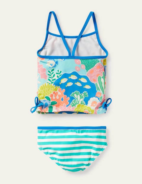 Ruched Tankini - Multi Coral Reef Ruched Tankini - Multi Coral Reef