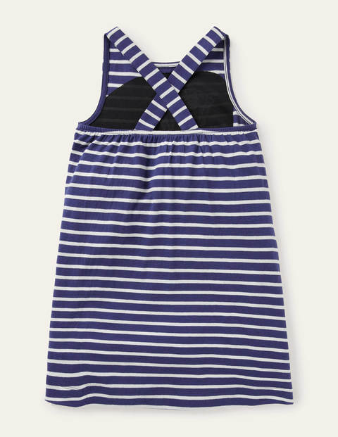 Jerseykleid mit Applikation - Segelblau/Naturweiß, Häschen Jerseykleid mit Applikation - Segelblau/Naturweiß, Häschen