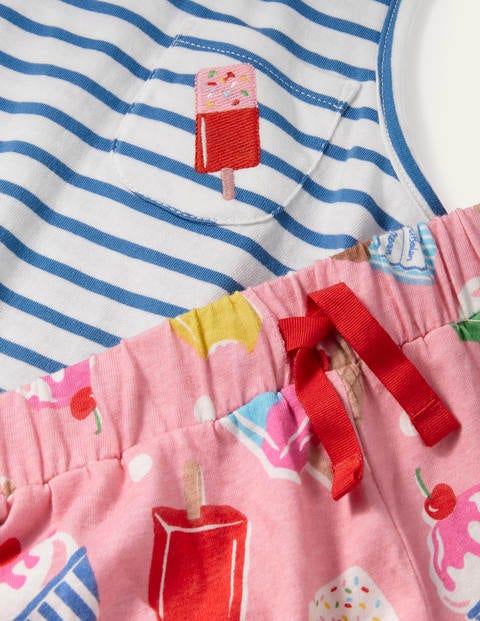 Fun Pocket Pyjama Set - Pink Lemonade Ice Cream Spot Fun Pocket Pyjama Set - Pink Lemonade Ice Cream Spot