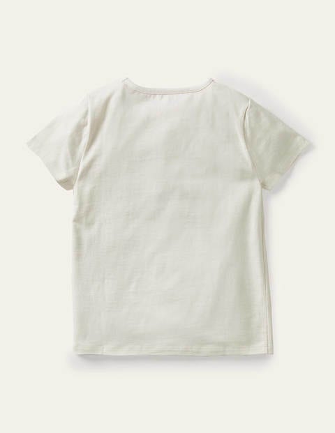 Rainbow Appliqué T-shirt - Ivory Turtle Rainbow Appliqué T-shirt - Ivory Turtle