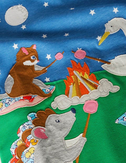 Glow-in-the-dark Scene T-shirt - Elizabethan Blue Campfire Glow-in-the-dark Scene T-shirt - Elizabethan Blue Campfire