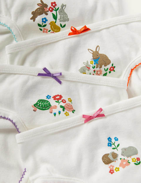 Unterhosen im 7er-Pack - Naturweiß, Blumen- und Haustiermuster Unterhosen im 7er-Pack - Naturweiß, Blumen- und Haustiermuster