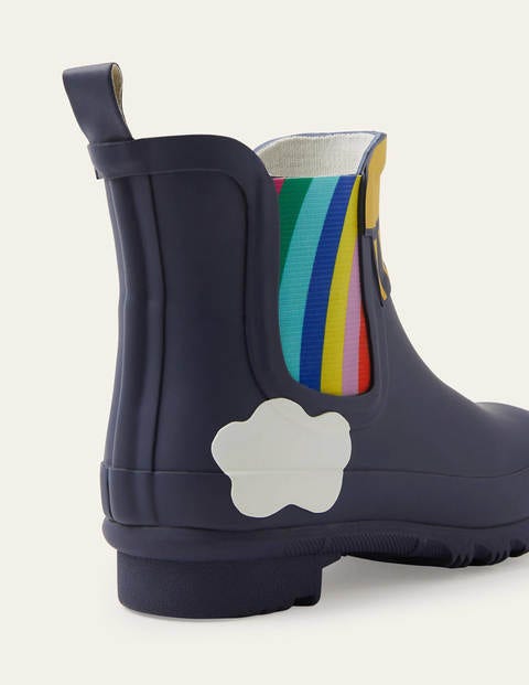Short Wellies - College Navy Scene Short Wellies - College Navy Scene
