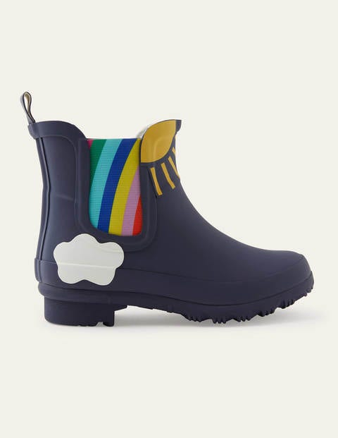 Short Wellies - College Navy Scene Short Wellies - College Navy Scene