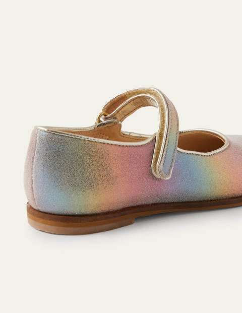 Glitzernde Spangenschuhe - Regenbogen-Metallic Glitzernde Spangenschuhe - Regenbogen-Metallic