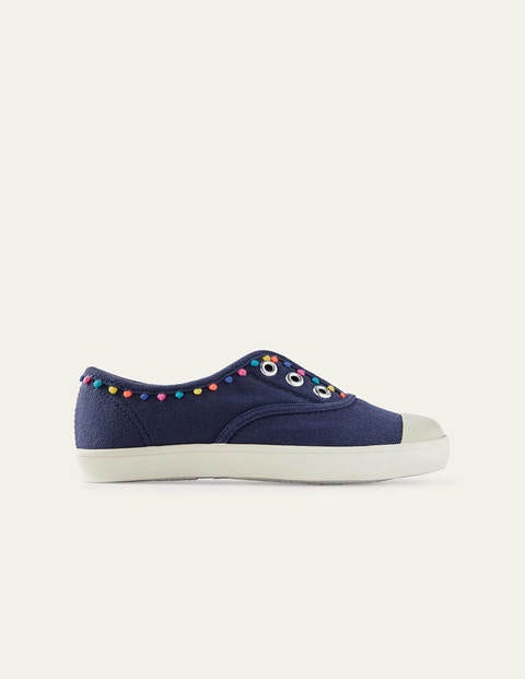 Laceless Canvas Pull-ons - College Navy Laceless Canvas Pull-ons - College Navy