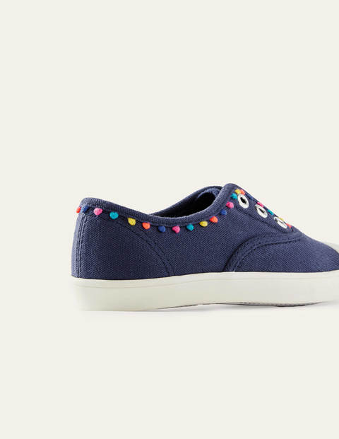 Laceless Canvas Pull-ons - College Navy Laceless Canvas Pull-ons - College Navy