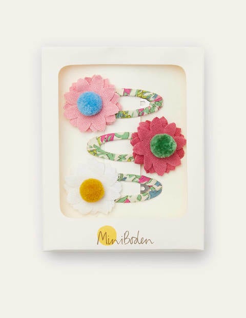 Haarclips im 3er-Pack - Bunt, Blumenmuster Haarclips im 3er-Pack - Bunt, Blumenmuster
