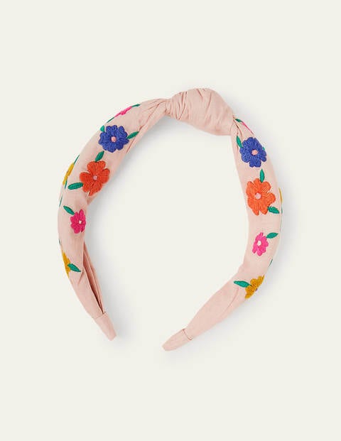 Embroidered Knotted Headband - Boto Pink Embroidered Knotted Headband - Boto Pink