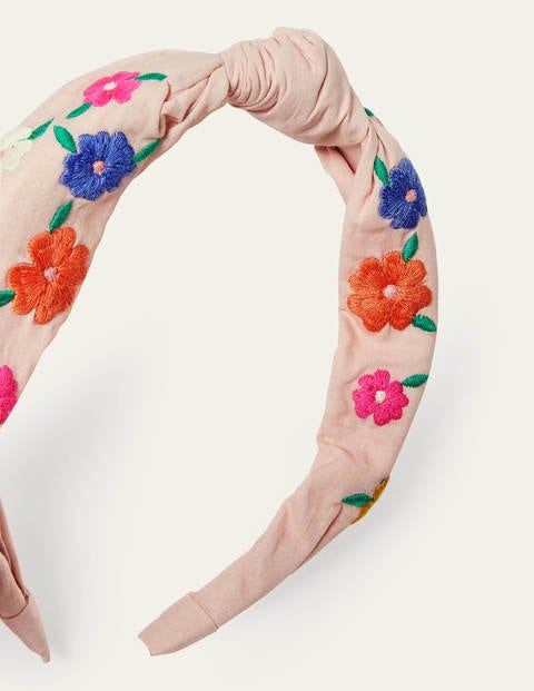 Embroidered Knotted Headband - Boto Pink Embroidered Knotted Headband - Boto Pink