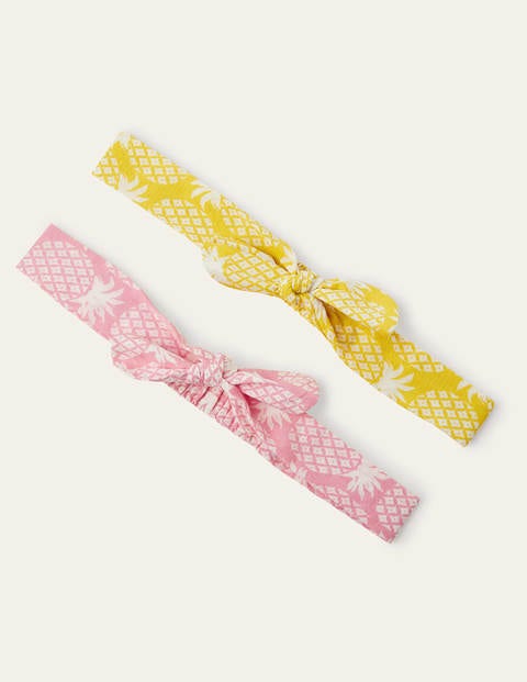 Bow Headbands 2 Pack - Pink/Yellow Pineapple Bow Headbands 2 Pack - Pink/Yellow Pineapple