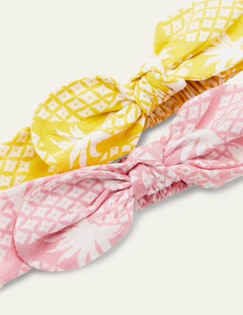 Bow Headbands 2 Pack - Pink/Yellow Pineapple Bow Headbands 2 Pack - Pink/Yellow Pineapple