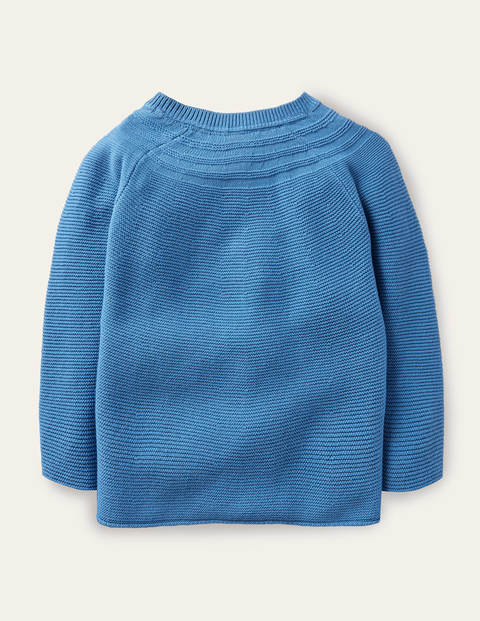 Cotton Cashmere Mix Cardigan - Elizabethan Blue Cotton Cashmere Mix Cardigan - Elizabethan Blue