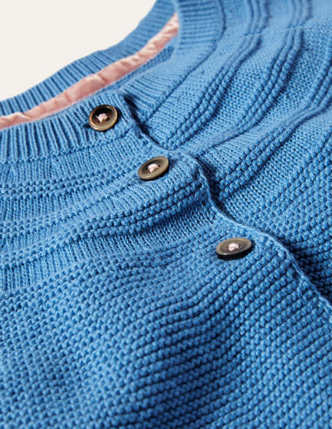 Cotton Cashmere Mix Cardigan - Elizabethan Blue Cotton Cashmere Mix Cardigan - Elizabethan Blue