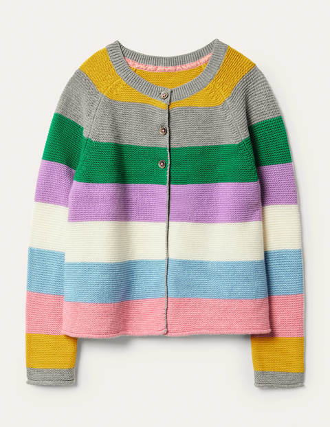 Baumwollkaschmircardigan - Bunt, Gestreift Baumwollkaschmircardigan - Bunt, Gestreift