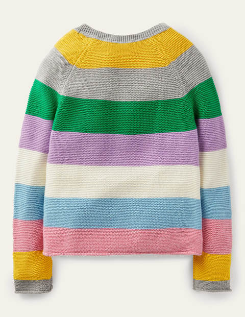 Baumwollkaschmircardigan - Bunt, Gestreift Baumwollkaschmircardigan - Bunt, Gestreift
