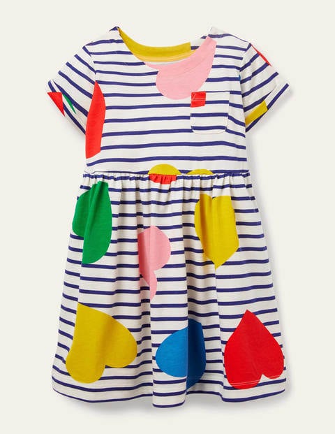 Fun Jersey Dress - Multi Hearts Fun Jersey Dress - Multi Hearts