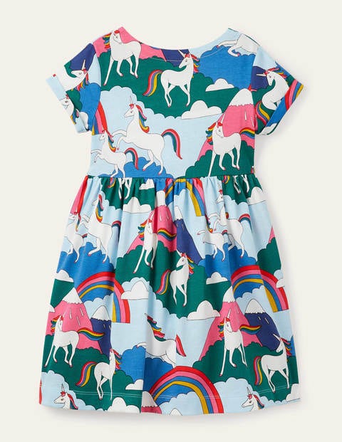 Fun Jersey Dress - Multi Unicorn Mountain Fun Jersey Dress - Multi Unicorn Mountain