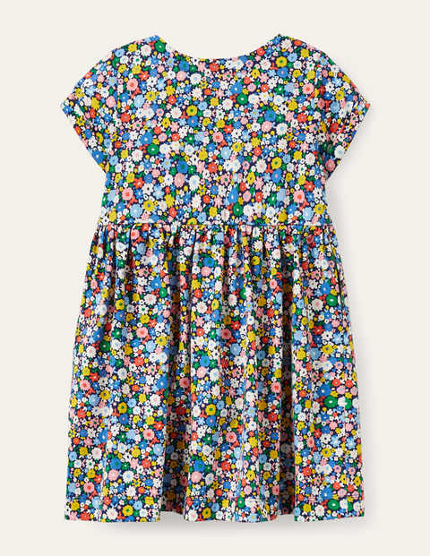 Fun Jersey Dress - Elizabethan Blue Flowerpatch Fun Jersey Dress - Elizabethan Blue Flowerpatch