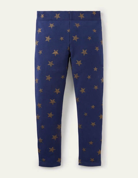 Fröhliche bequeme Leggings - Schuluniform-Navy, Goldene Sterne Fröhliche bequeme Leggings - Schuluniform-Navy, Goldene Sterne