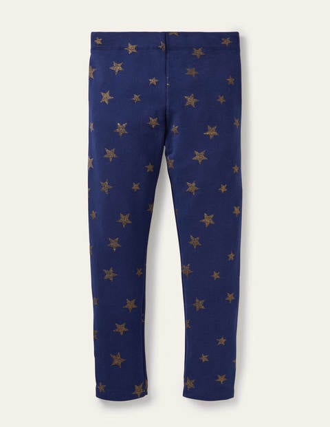 Fröhliche bequeme Leggings - Schuluniform-Navy, Goldene Sterne Fröhliche bequeme Leggings - Schuluniform-Navy, Goldene Sterne