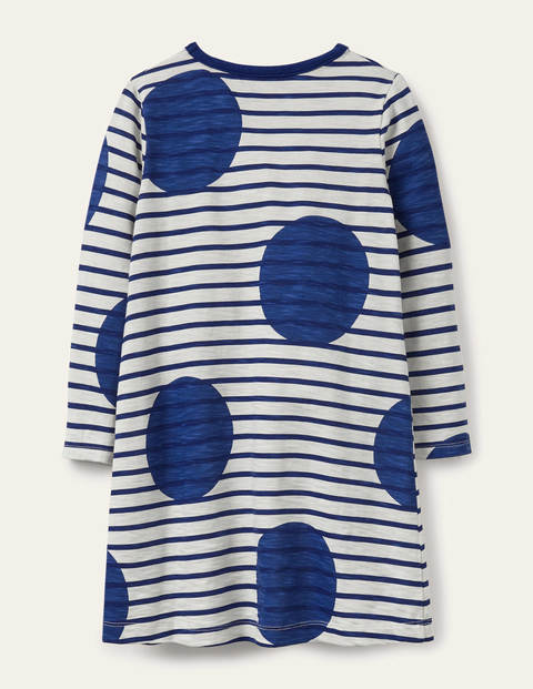 Fun Pocket Jersey Dress - Starboard Blue Jumbo Spot Fun Pocket Jersey Dress - Starboard Blue Jumbo Spot