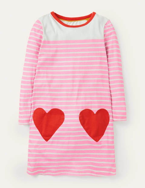 Fun Pocket Jersey Dress - Pink Lemonade Heart Pocket Fun Pocket Jersey Dress - Pink Lemonade Heart Pocket