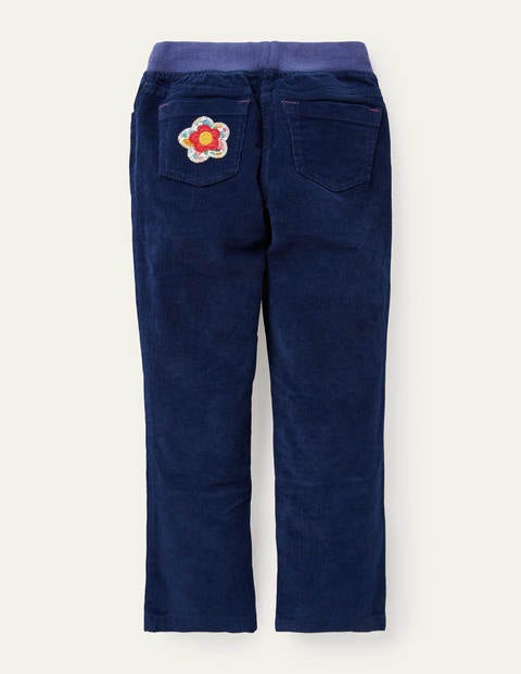 Hose mit Blumenapplikation - Schuluniform-Navy Hose mit Blumenapplikation - Schuluniform-Navy