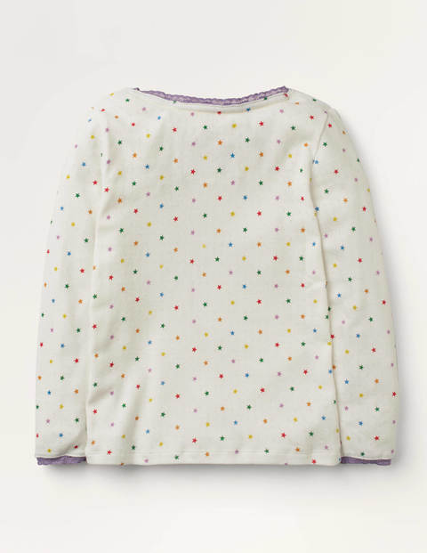 Supersoft Pointelle T-shirt - Ivory Multi Little Star Supersoft Pointelle T-shirt - Ivory Multi Little Star