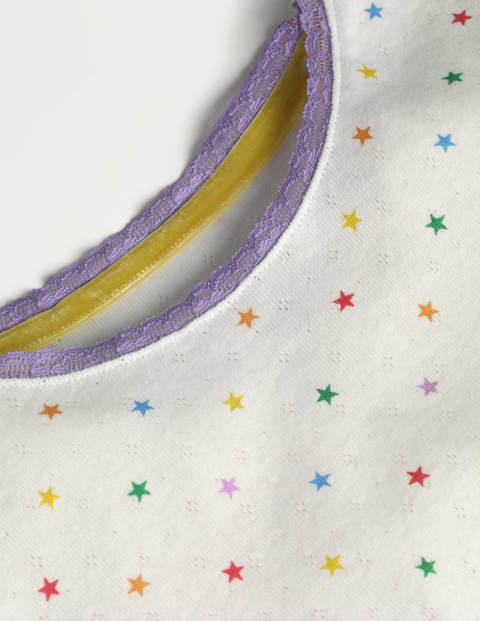 Supersoft Pointelle T-shirt - Ivory Multi Little Star Supersoft Pointelle T-shirt - Ivory Multi Little Star