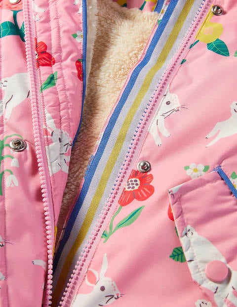 pink sherpa lined anorak