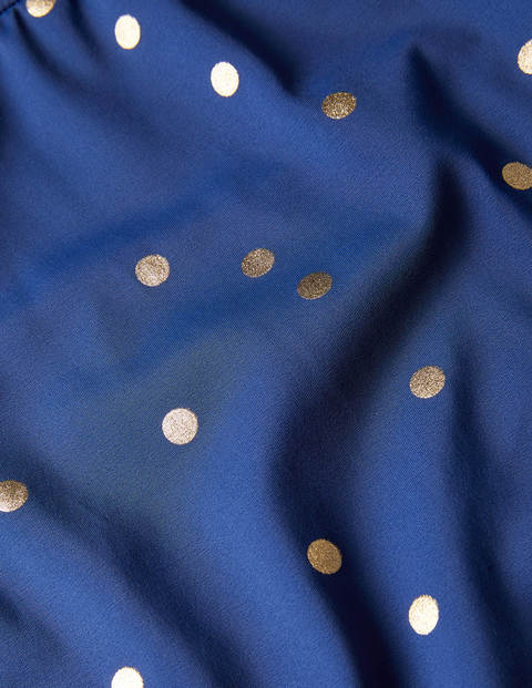 Cross-back Swimsuit - Deep Sea Blue Gold Spot Cross-back Swimsuit - Deep Sea Blue Gold Spot