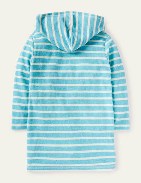 Fun Towelling Beach Dress - Aqua Blue/ Ivory Mermaid Scene Fun Towelling Beach Dress - Aqua Blue/ Ivory Mermaid Scene