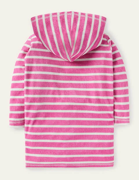 Fun Towelling Beach Dress - Tickled Pink/ Ivory Turtles Fun Towelling Beach Dress - Tickled Pink/ Ivory Turtles