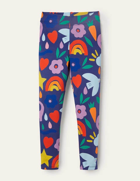 Fun Leggings - Starboard Blue Happy Dino Fun Leggings - Starboard Blue Happy Dino