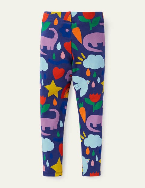 Fun Leggings - Starboard Blue Happy Dino Fun Leggings - Starboard Blue Happy Dino