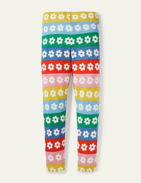Fun Leggings - Rainbow Daisy Stripe Fun Leggings - Rainbow Daisy Stripe