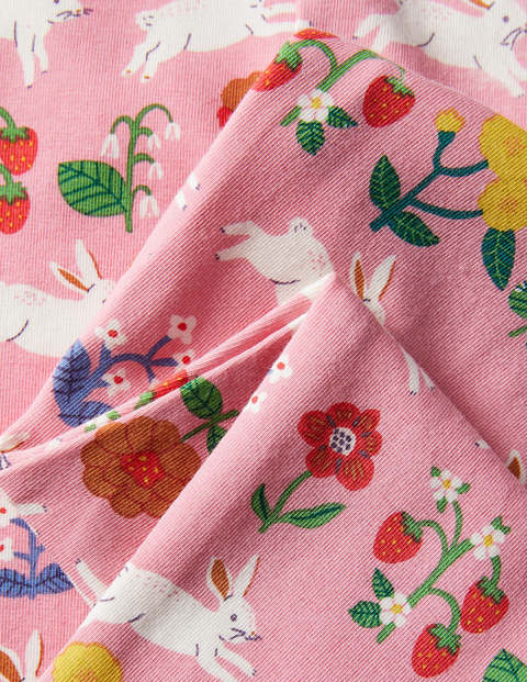 Fun Leggings - Pink Lemonade Bunny Stripe Fun Leggings - Pink Lemonade Bunny Stripe