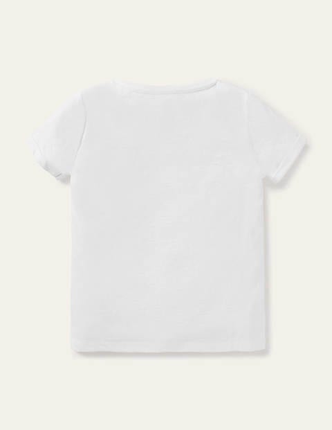 Star Pocket Slub T-shirt - White