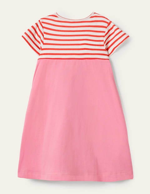 Sealife Appliqué Jersey Dress - Pink Lemonade Crabs Sealife Appliqué Jersey Dress - Pink Lemonade Crabs