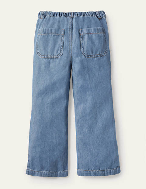 Straight Leg Button Jeans - Light Vintage Denim Straight Leg Button Jeans - Light Vintage Denim