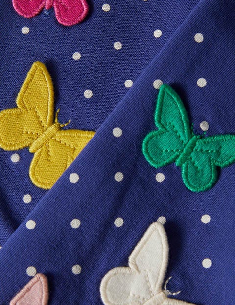 Fun Appliqué Leggings - Starboard Blue Spot Butterfly Fun Appliqué Leggings - Starboard Blue Spot Butterfly