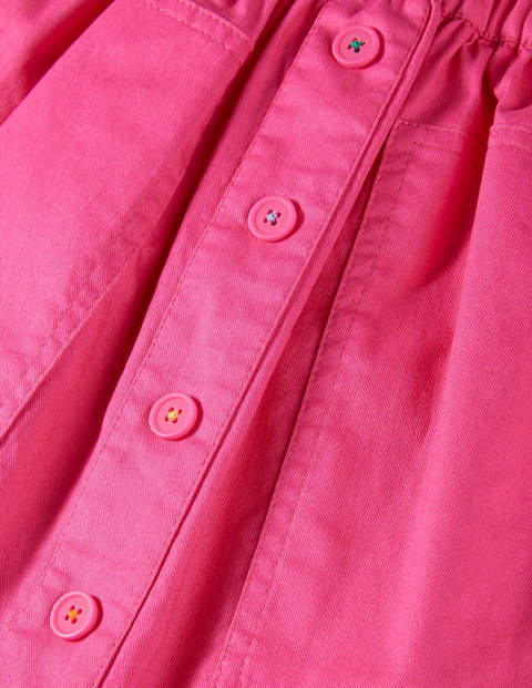 Button Front Woven Skirt - Party Pink Button Front Woven Skirt - Party Pink