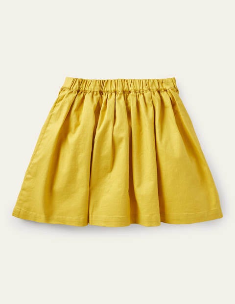 Button Front Woven Skirt - Sweetcorn Yellow Button Front Woven Skirt - Sweetcorn Yellow