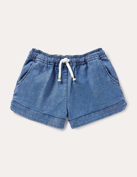 Heart Pocket Shorts - Chambray Heart Pocket Shorts - Chambray