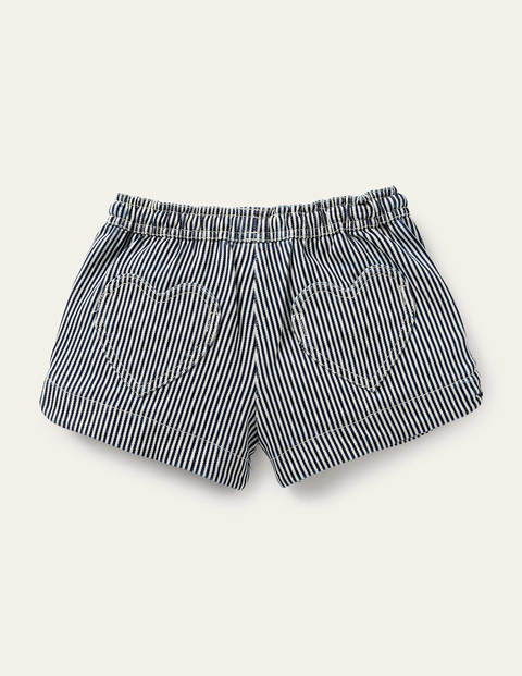 Heart Pocket Shorts - Indigo/Ivory Ticking Heart Pocket Shorts - Indigo/Ivory Ticking