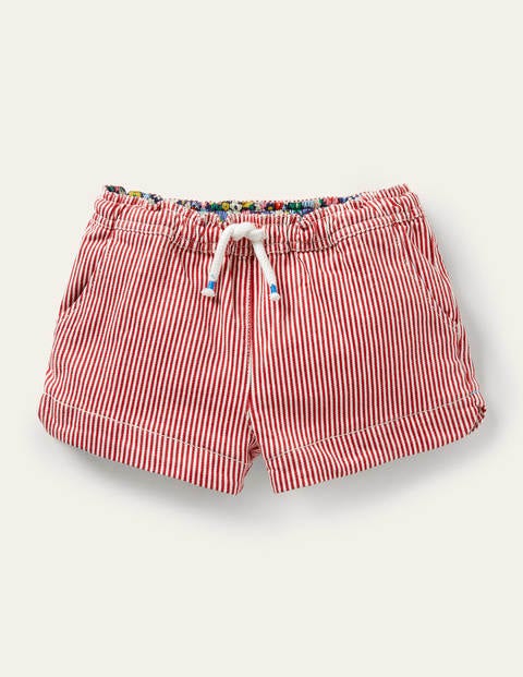 Heart Pocket Shorts - Strawberry Tart Ticking Heart Pocket Shorts - Strawberry Tart Ticking
