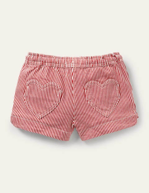 Heart Pocket Shorts - Strawberry Tart Ticking Heart Pocket Shorts - Strawberry Tart Ticking